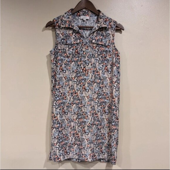 Loft Floral Sleeveless Shift Dress, Size XS - Picture 1 of 7